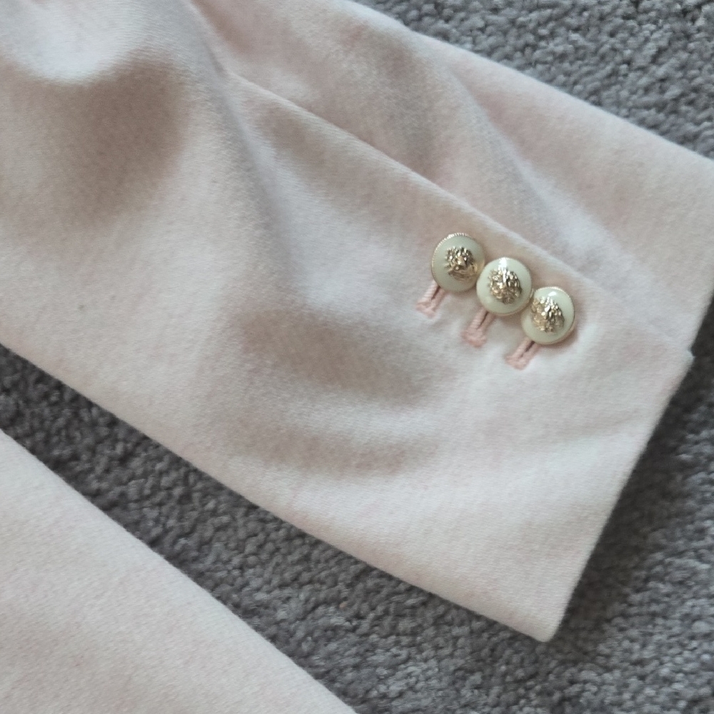 Talbots Light Pink Single-Breasted Blazer with Gold Buttons - Picture 5 of 8